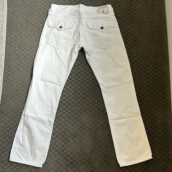 White mens True Religion jeans - Picture 3 of 4